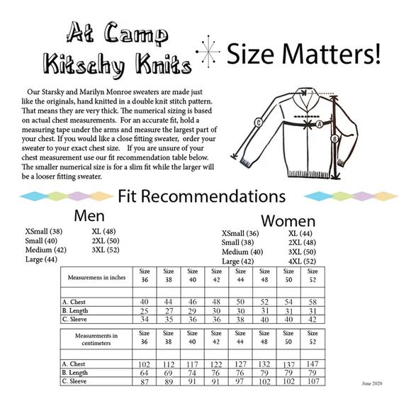 Camp Kitschy Knits Starsky Hand Knit Wool Sweater 34‎ - Picture 5 of 11